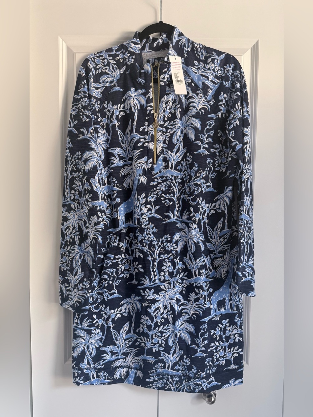 Lilly Pulitzer Navy and Light Blue Ashlee Dress - Picture 2 of 4